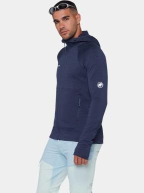 pulover polar pt. barbati Mammut Taiss ML Hooded Jacket albastru inchis 3