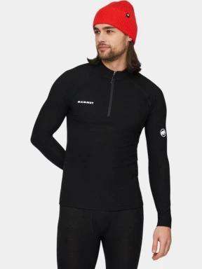 tricou cu maneci lungi, pentru sport pt. barbati Mammut Tree Wool Thermal FL Half Zip Longsleeve negru 1