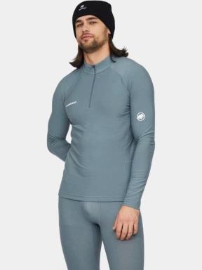 tricou cu maneci lungi, pentru sport pt. barbati Mammut Tree Wool Thermal FL Half Zip Longsleeve gri 1