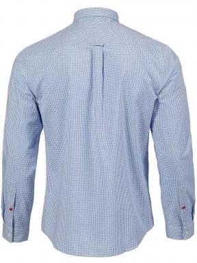 camasa cu maneci lungi pt. barbati Musto M Sardinia Micro Gingham Shirt albastru deschis 3