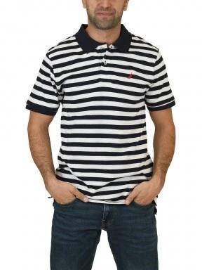 tricou cu guler pt. barbati Nautica Abe Polo Shirt albastru inchis 1