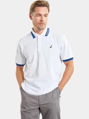 tricou cu guler pt. barbati Nautica Elm Polo Shirt alb 1