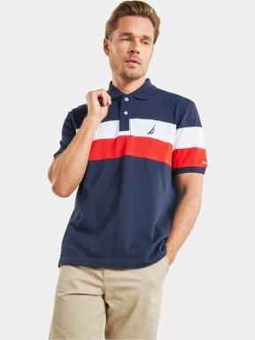tricou cu guler pt. barbati Nautica Ike Polo Shirt albastru inchis 1