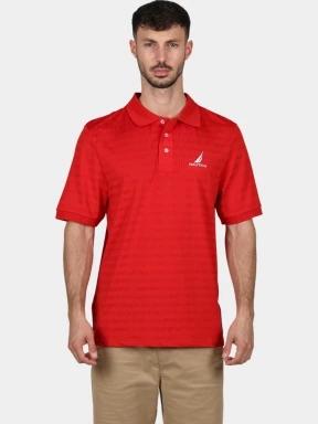 tricou cu guler pt. barbati Nautica Leonard II Polo Shirt rosu 1