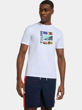 tricou cu maneci scurte pt. barbati Nautica Joachim T-Shirt alb 1