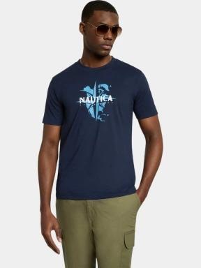 tricou cu maneci scurte pt. barbati Nautica Tomi T-Shirt albastru inchis 1