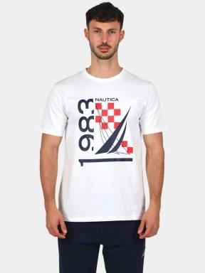 tricou cu maneci scurte pt. barbati Nautica Vale SS T-Shirt alb 1
