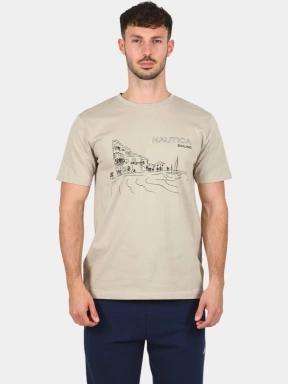 tricou cu maneci scurte pt. barbati Nautica Nalin SS T-Shirt maro 1