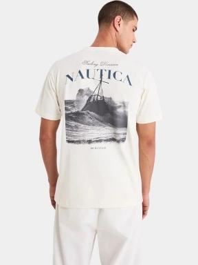 tricou cu maneci scurte pt. barbati Nautica Kokay T-Shirt alb 3