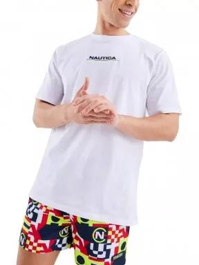 tricou cu maneci scurte pt. barbati Nautica Denison T-Shirt alb 1