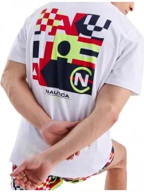 tricou cu maneci scurte pt. barbati Nautica Denison T-Shirt alb 3