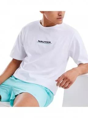 tricou cu maneci scurte pt. barbati Nautica Galapagos T-Shirt alb 1