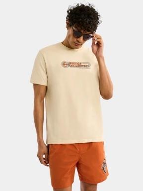 tricou cu maneci scurte pt. barbati Nautica Adamstown T-Shirt nisip 1