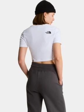 crop top pt. femei The North Face W Essential Cropped Slim Short Sleeve Te alb 3