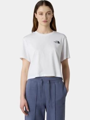 crop top pt. femei The North Face W Simple Dome Cropped Slim Tee alb 1