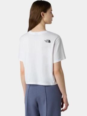 crop top pt. femei The North Face W Simple Dome Cropped Slim Tee alb 3
