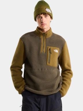 pulover polar pt. barbati The North Face M Yumiori 1/4 Zip oliv 1