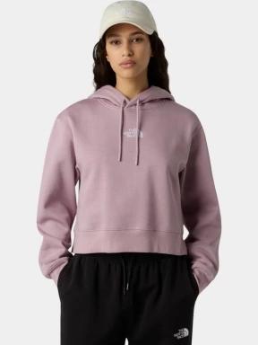 pulover cu gluga pt. femei The North Face W Essential Crop Hoodie violet 1