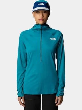 pulover polar pt. femei The North Face W Summit Direct Sun Hoodie verde 1