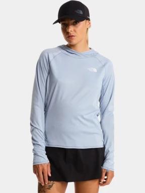 tricou cu maneci lungi, pentru sport pt. femei The North Face W Sunriser Hoodie albastru deschis 1