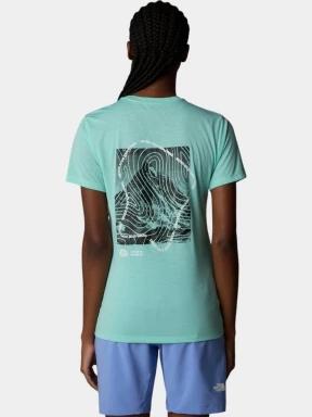tricou pentru sport, cu maneci scurte pt. femei The North Face W Foundation S/S Half Dome Ca Graphic albastru deschis 3