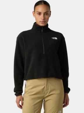 pulover polar pt. femei The North Face W Glacier Fleece 1/2 Zip Short Jacket negru 1