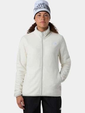 pulover polar pt. femei The North Face W Glacier Fleece Jacket alb 1