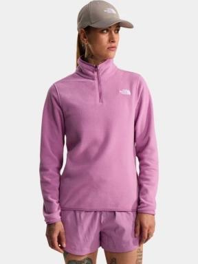 pulover polar pt. femei The North Face W Glacier Fleece 1/4 Zip Jacket magenta 1
