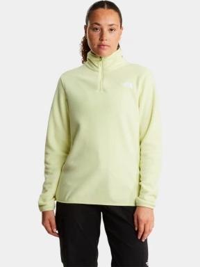 pulover polar pt. femei The North Face W Glacier Fleece 1/4 Zip Jacket galben 1