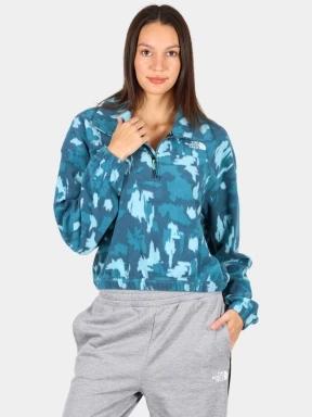 pulover polar pt. femei The North Face W Mountain Athletics Fleece 1/4 Zip-Prin albastru 1