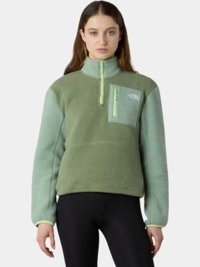 pulover polar pt. femei The North Face W Yumiori 1/4 Zip verde 1
