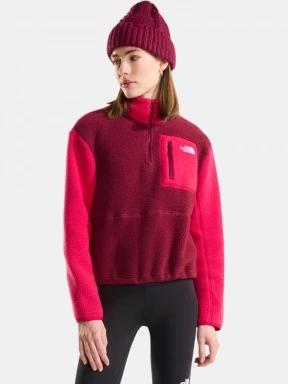 pulover polar pt. femei The North Face W Yumiori 1/4 Zip bordo 1