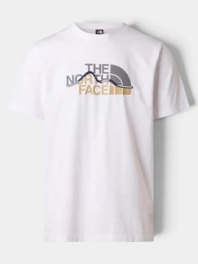 tricou cu maneci scurte pt. barbati The North Face M Mountain Line Regular Short Sleeve Tee alb 1