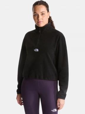 pulover polar pt. femei The North Face W Novelty Logo Glacier 1/4 Zip negru 1