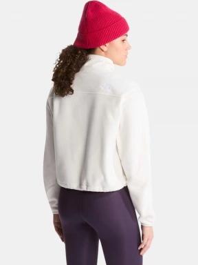 pulover polar pt. femei The North Face W Novelty Logo Glacier 1/4 Zip alb 3