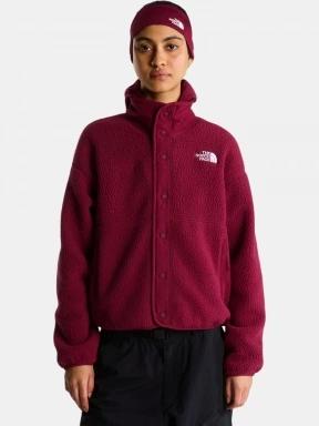 pulover polar pt. femei The North Face W Cragmont Snap Front Fleece Jacket bordo 1