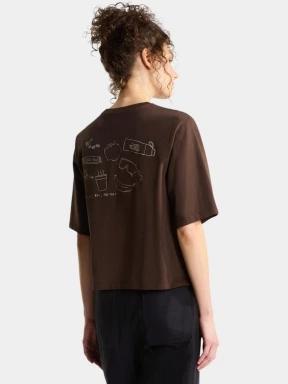 tricou cu maneci scurte pt. femei The North Face W Hike Picnic Boxy Ss Tee-Graphic maro 3