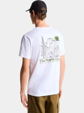 tricou cu maneci scurte pt. barbati The North Face M Monte Reg Ss Tee-Graphic alb 3