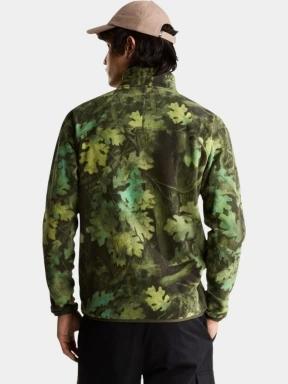 pulover polar pt. barbati The North Face M Novelty Logo Glacier 1/4 Zip - Print verde 3