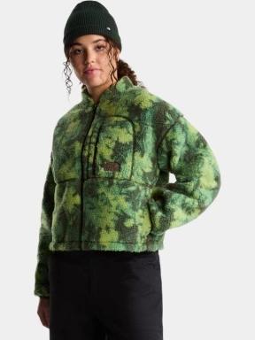 pulover polar pt. femei The North Face W Extreme Pile 2 Fz Jacket -Print verde 1