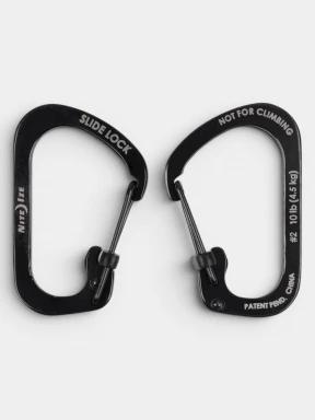 carabiniera Niteize SlideLock® Carabiner Stainless Steel #2 negru 1
