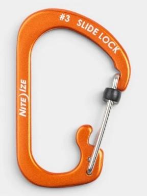 carabiniera Niteize SlideLock® Carabiner Aluminum #3 portocaliu 1