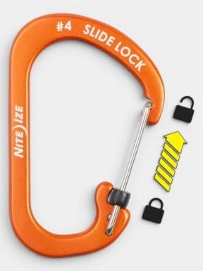 carabiniera Niteize SlideLock® Carabiner Aluminum #4 portocaliu 1