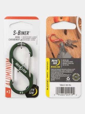 carabiniera Niteize S-Biner® Aluminum Dual Carabiner #3 oliv 1