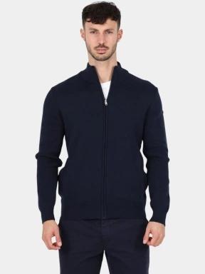 cardigan pt. barbati TBS Nouvigil albastru inchis 1