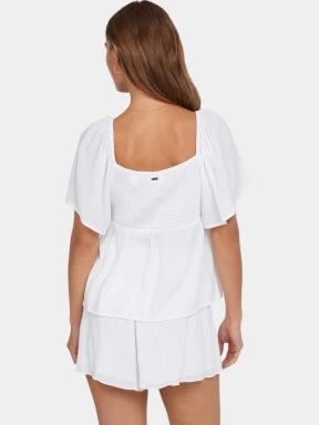 tricou cu maneci scurte pt. femei O'Neill Hughes Woven Top alb 3