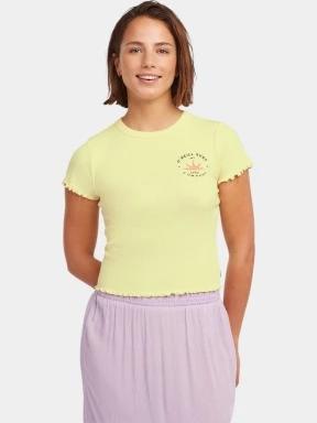 tricou cu maneci scurte pt. femei O'Neill O'Neill Rib T-Shirt galben 1