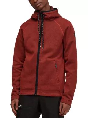 pulover polar pt. barbati O'Neill PM Epidote Hooded Fleece rosu 1