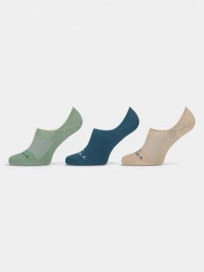sosete discrete pt. femei O'Neill O'Neill Unisex Footies Socks 3-Pack verde 1