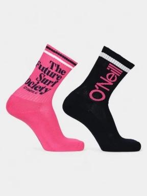 ciorapi pt. femei O'Neill O'Neill Unisex Sport Socks Logo 2-Pack magenta 1